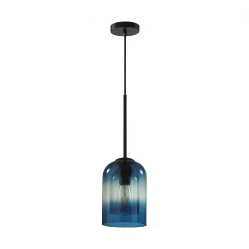 Светильник подвесной Boris 5280/1 Lumion синий 1 лампа, основание чёрное в стиле современный 